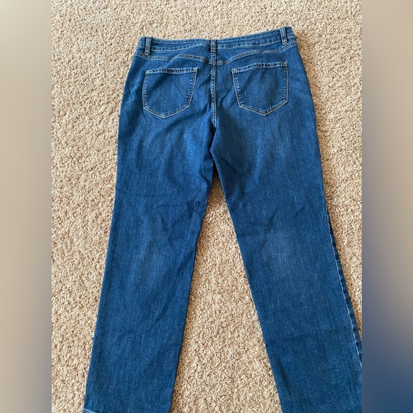 LIZ CLAIBORNE GIRLFRIEND Mid rise straight leg blue jeans - Picture 4 of 7